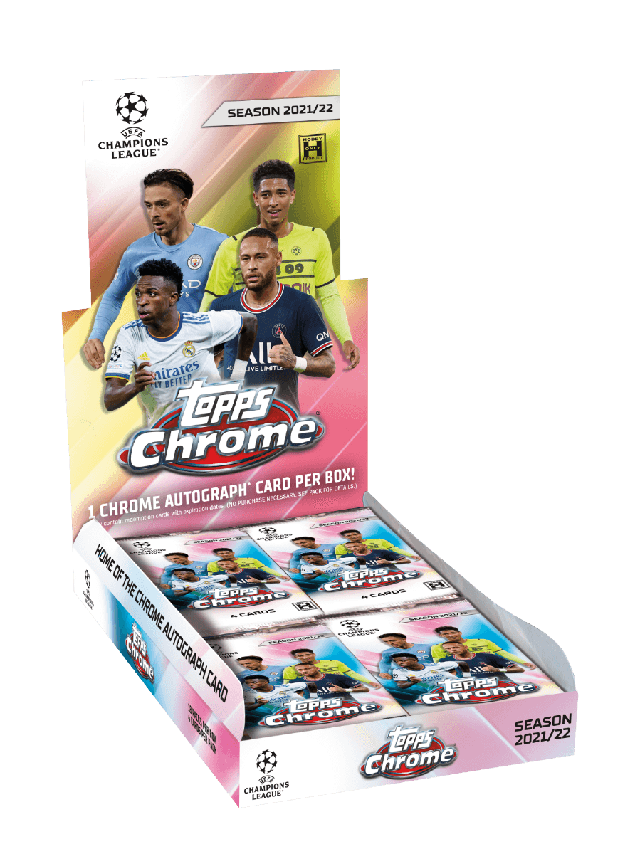 Soccer - 2021/22 - UEFA Champions League - Topps Chrome - Hobby Box (18 packs) - Hobby Champion Inc