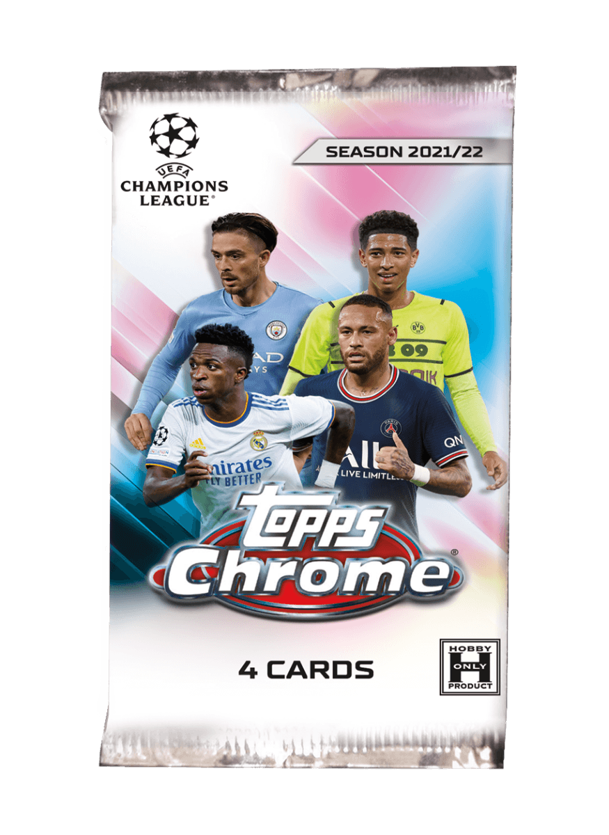 Soccer - 2021/22 - UEFA Champions League - Topps Chrome - Hobby Pack (4 cards) - Hobby Champion Inc