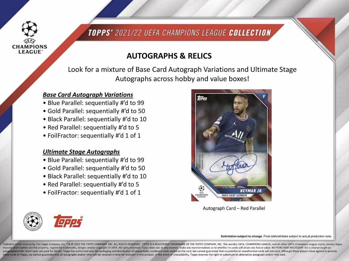 Soccer - 2021/22 - UEFA Champions League - Topps - Hobby Box (24 packs) - Hobby Champion Inc