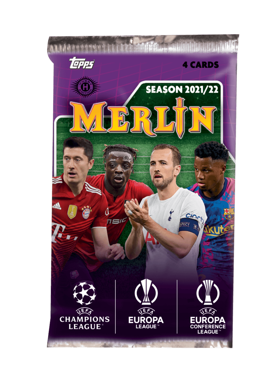 Soccer - 2021/22 - UEFA Champions League - Topps Merlin - Hobby Pack (4 cards) - Hobby Champion Inc