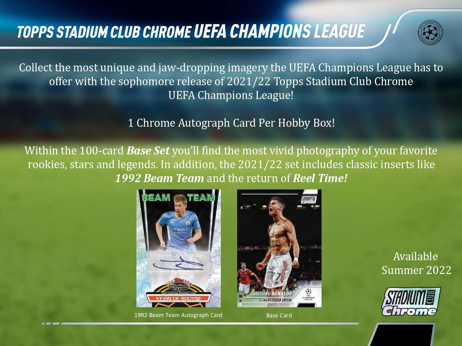 Soccer - 2021/22 - UEFA Champions League - Topps Stadium Club Chrome - Hobby Pack (6 Cards) - Hobby Champion Inc